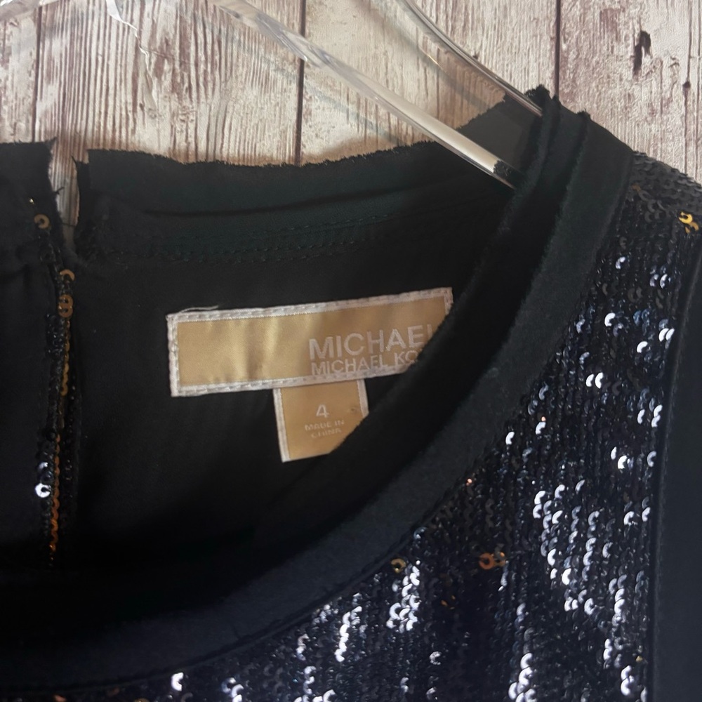Michael Kors Sequin Contrast Shift Dress - Picture 2 of 5